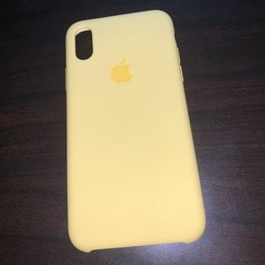 YELLOW APPLE IPHONE XS CASE